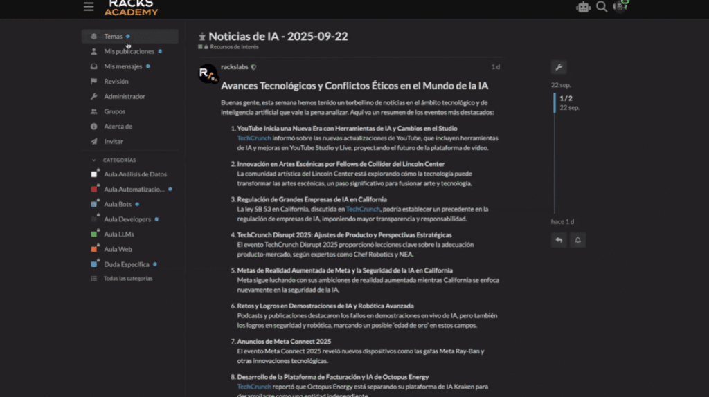 racks academy opiniones de alumnos